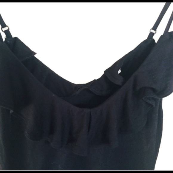 GARAGE Flounce Trim Cold Shoulder Camisole Strap Top Black Size XS - Picture 9 of 10
